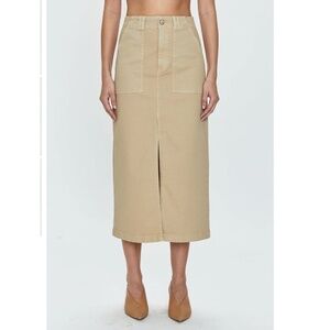 PISTOLA Pamela High Rise Utilty Skirt in Latte Sz 28"